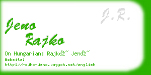 jeno rajko business card